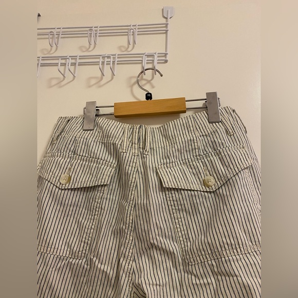 american eagle striped navy and cream cotton pants - Picture 3 of 3